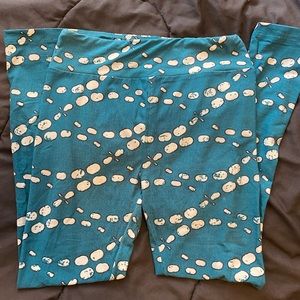 LulaRoe blue with grey bubbles OS leggings